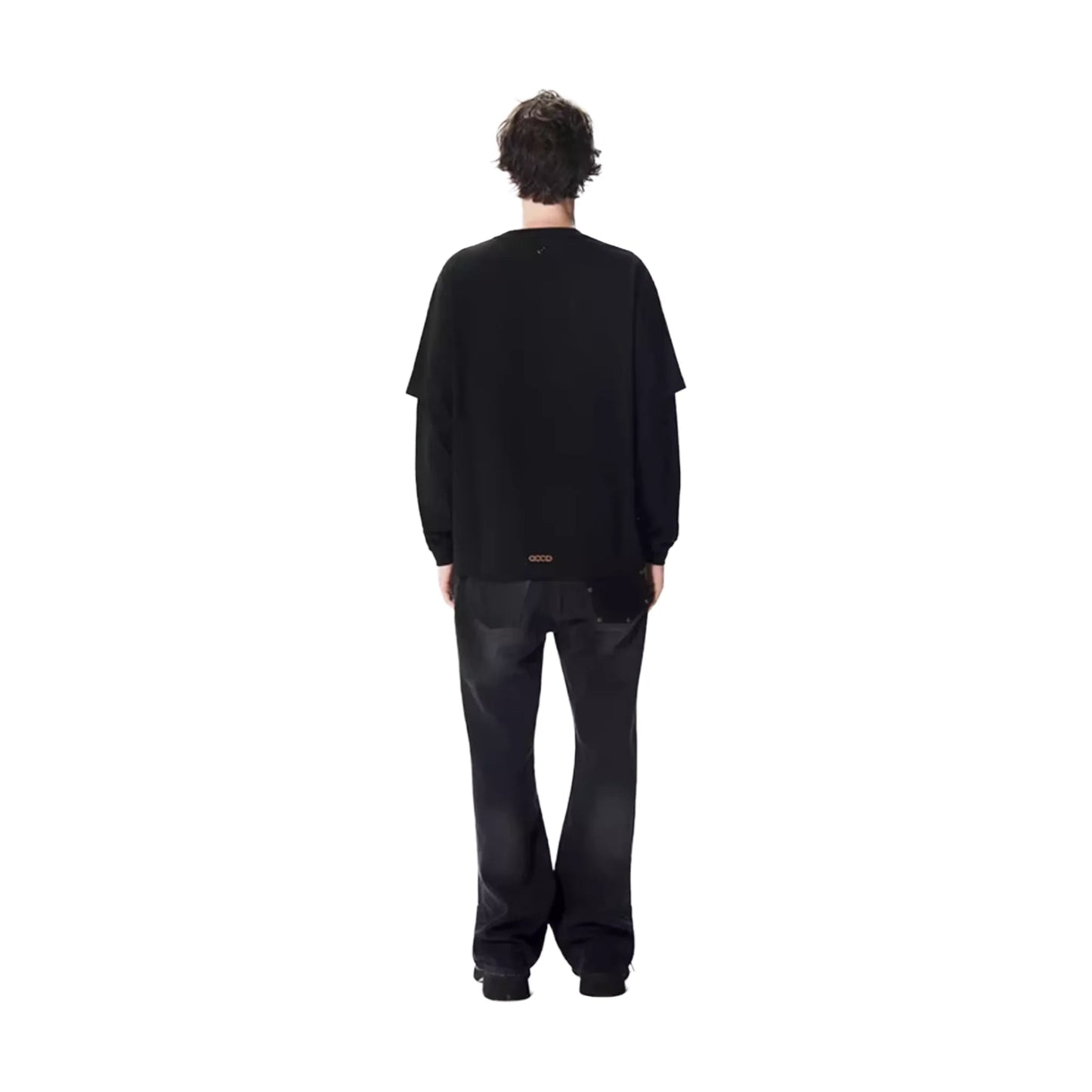 GOODBRAND Melting Ice Cream Two-Piece Long Sleeved Tee Black (FW25)
