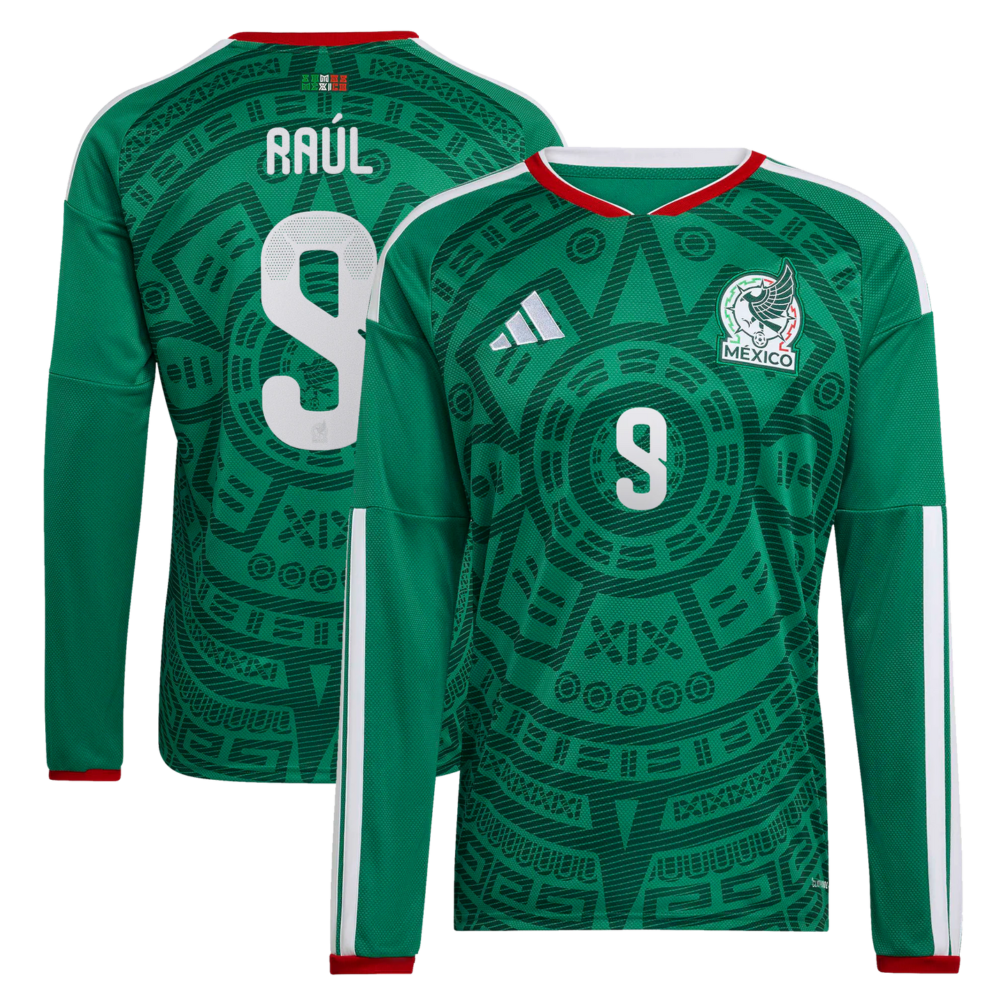Raúl Jiménez Mexico National Team 2026 Home Replica Long Sleeve Jersey - Green