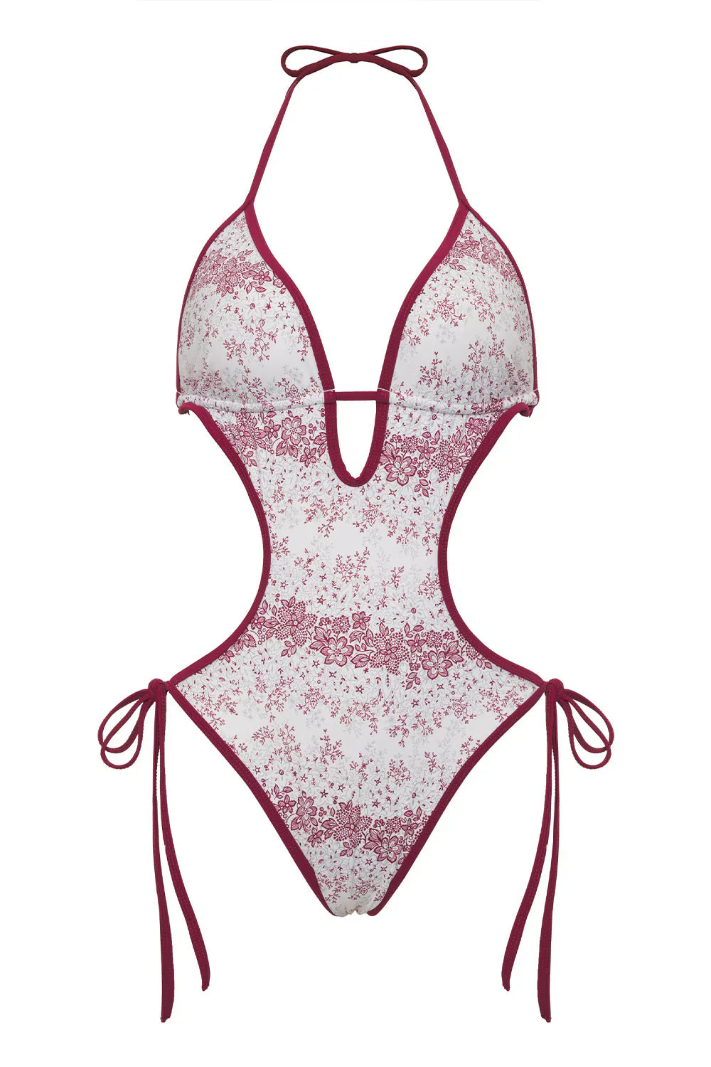 Adriana Floral Monokini One Piece Swimsuit - Bisous Lace