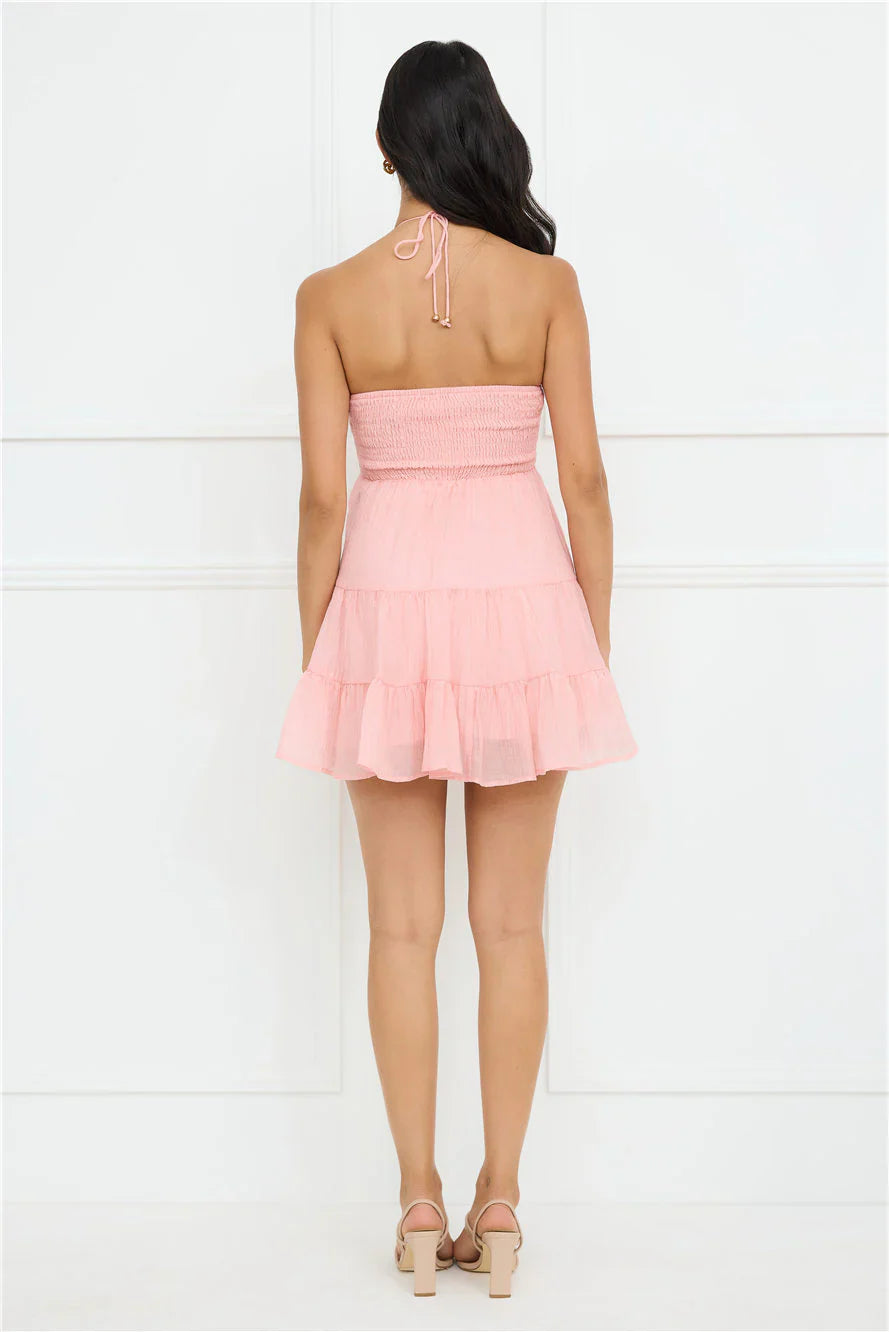 Styled For Sunsets Halter Mini Dress