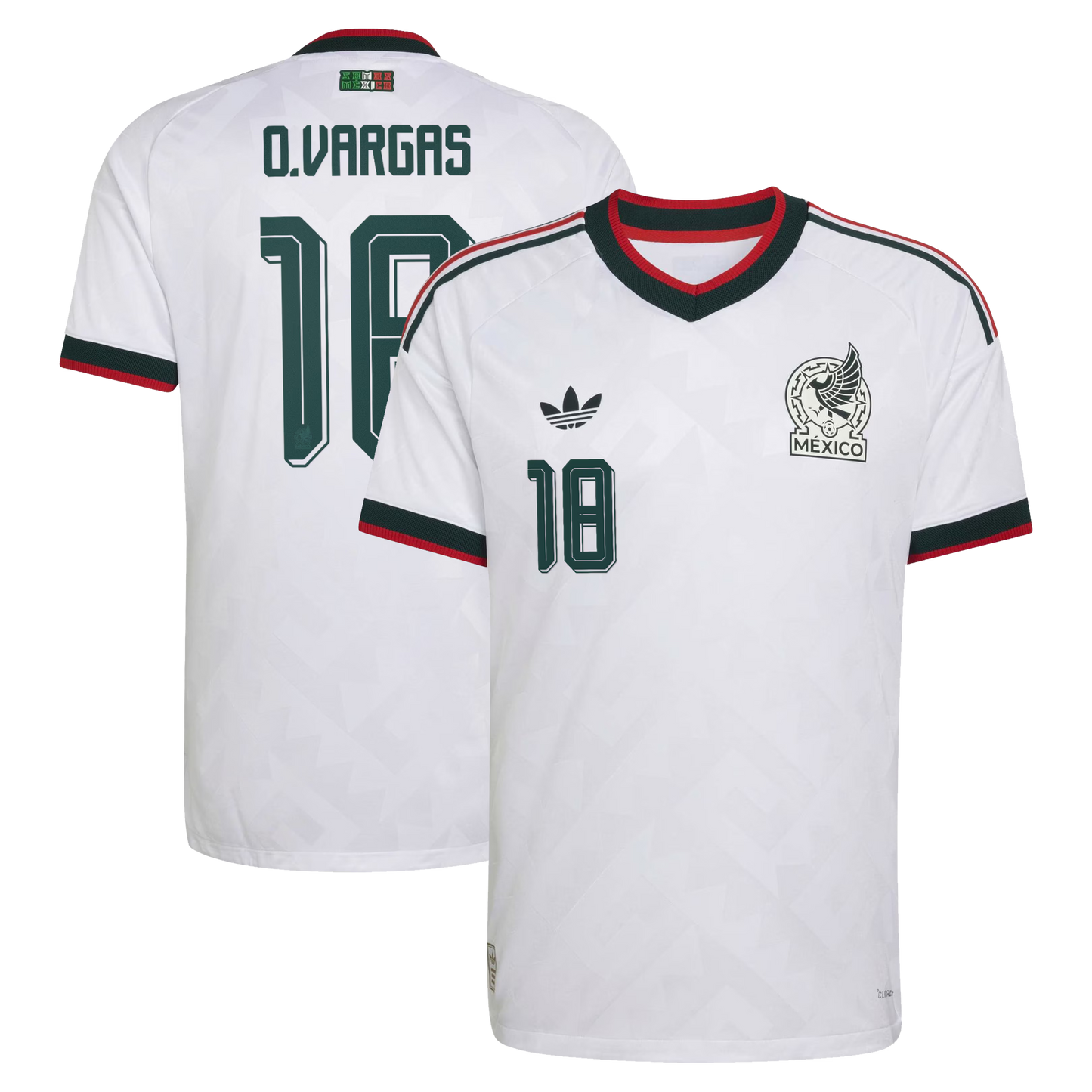 Obed Vargas Mexico National Team 2026 Away On-Field Jersey - White