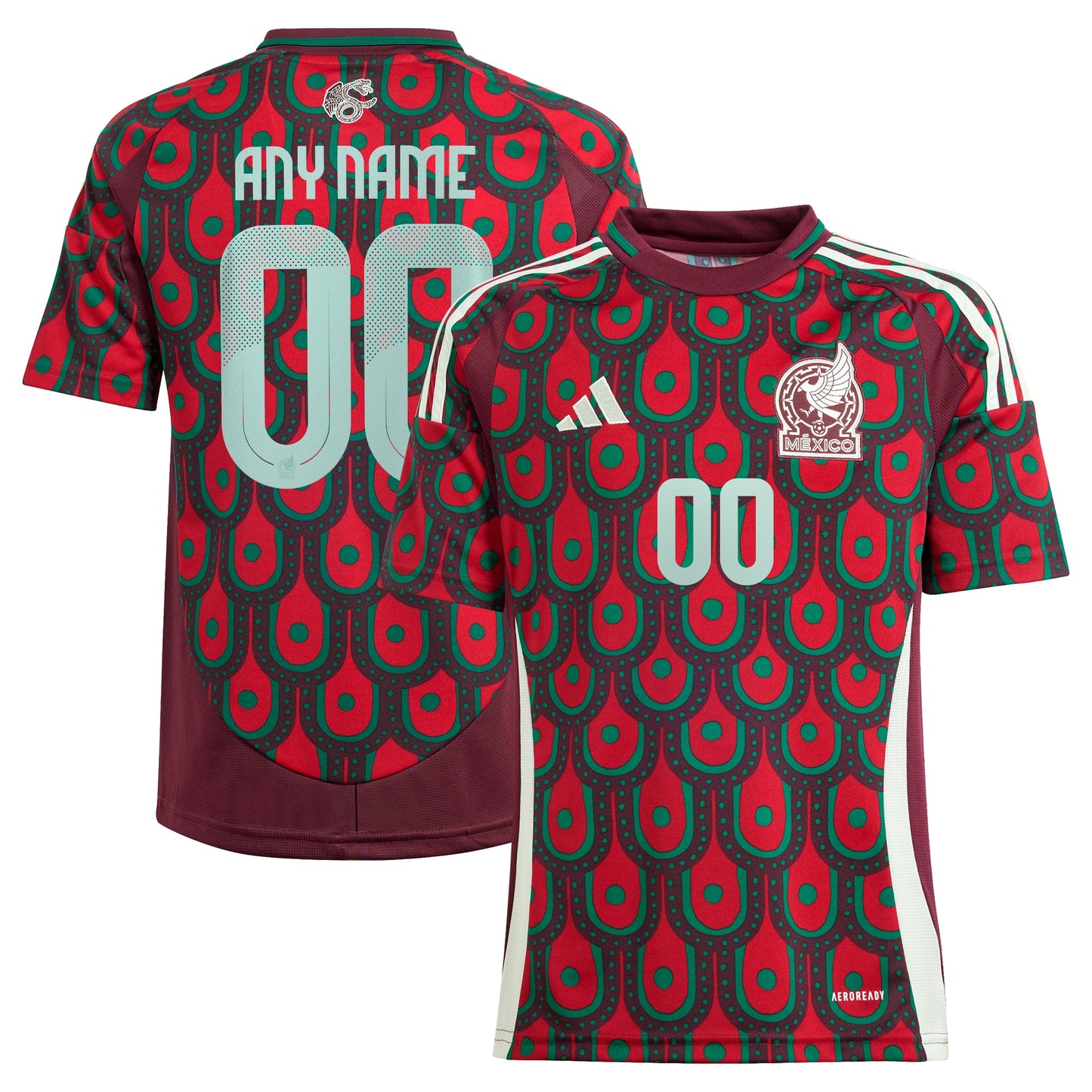 Mexico National Team Youth 2024 Home Replica Custom Jersey - Green