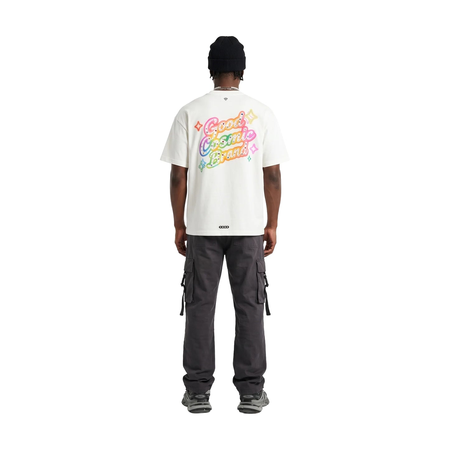 GOODBRAND Colourful Slogan Hot Stamping Tee White (SS26)