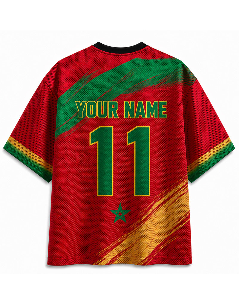 TheRetroTee Personalized Morocco Soccer Mesh Jersey