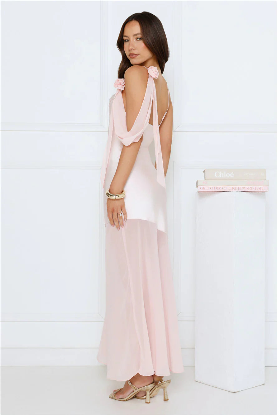 Proposal Satin Maxi Dress Pink