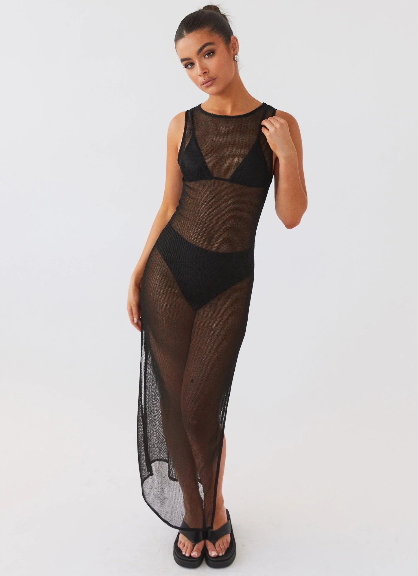 Caught Up Maxi Dress - Black