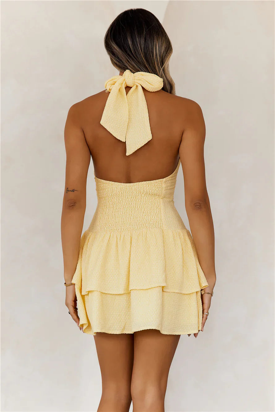 Enchanted Evenings Halter Mini Dress