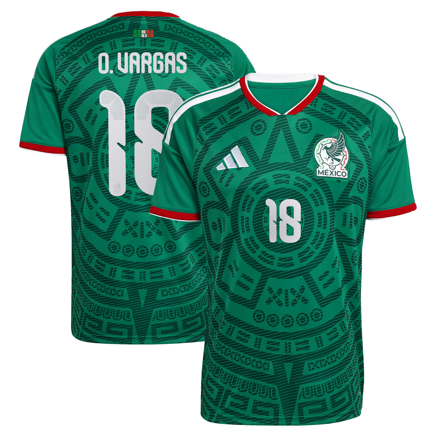 Obed Vargas Mexico National Team 2026 Home Replica Jersey - Green