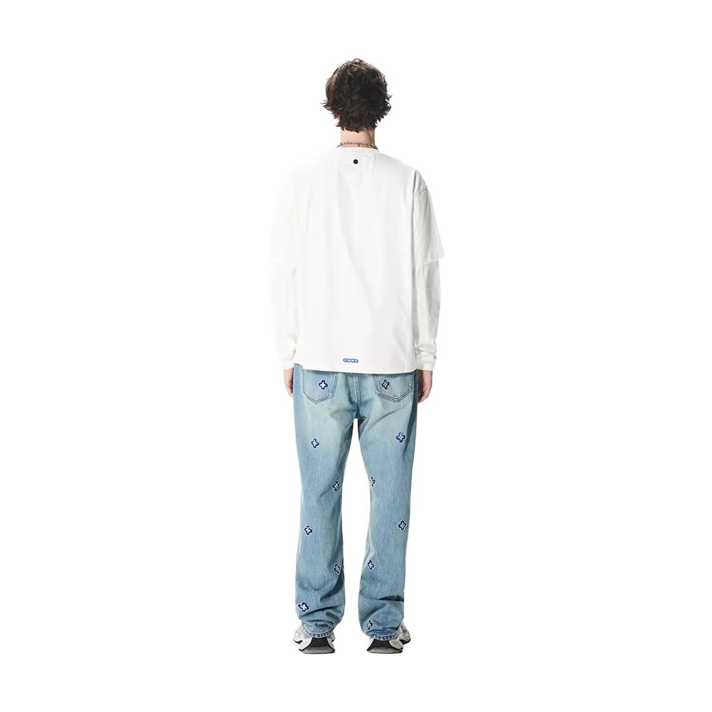 GOODBRAND Melting Ice Cream Two-Piece Long Sleeved Tee White (FW25)