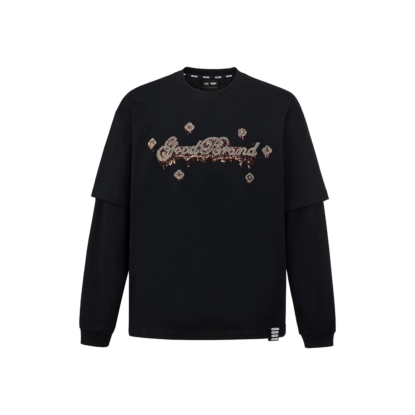 GOODBRAND Melting Ice Cream Two-Piece Long Sleeved Tee Black (FW25)