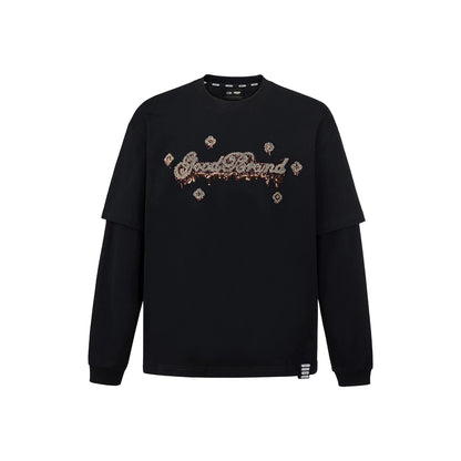 GOODBRAND Melting Ice Cream Two-Piece Long Sleeved Tee Black (FW25)