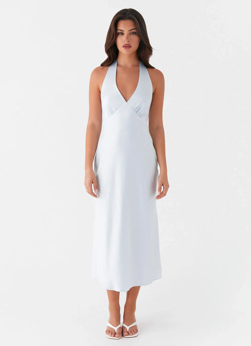 Heavy Hearted Midi Dress - Blue