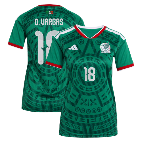 Obed Vargas Mexico National Team Women's 2026 Home Replica Jersey- Green