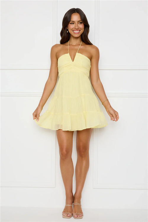 Styled For Sunsets Halter Mini Dress