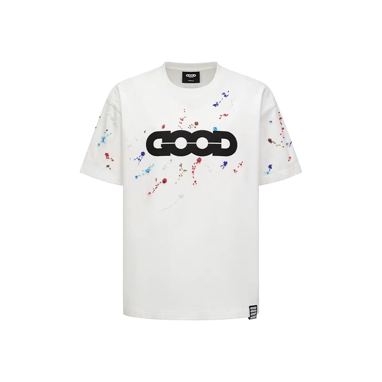 GOODBRAND Rainbow Candy Beads Logo Tee White (SS25)
