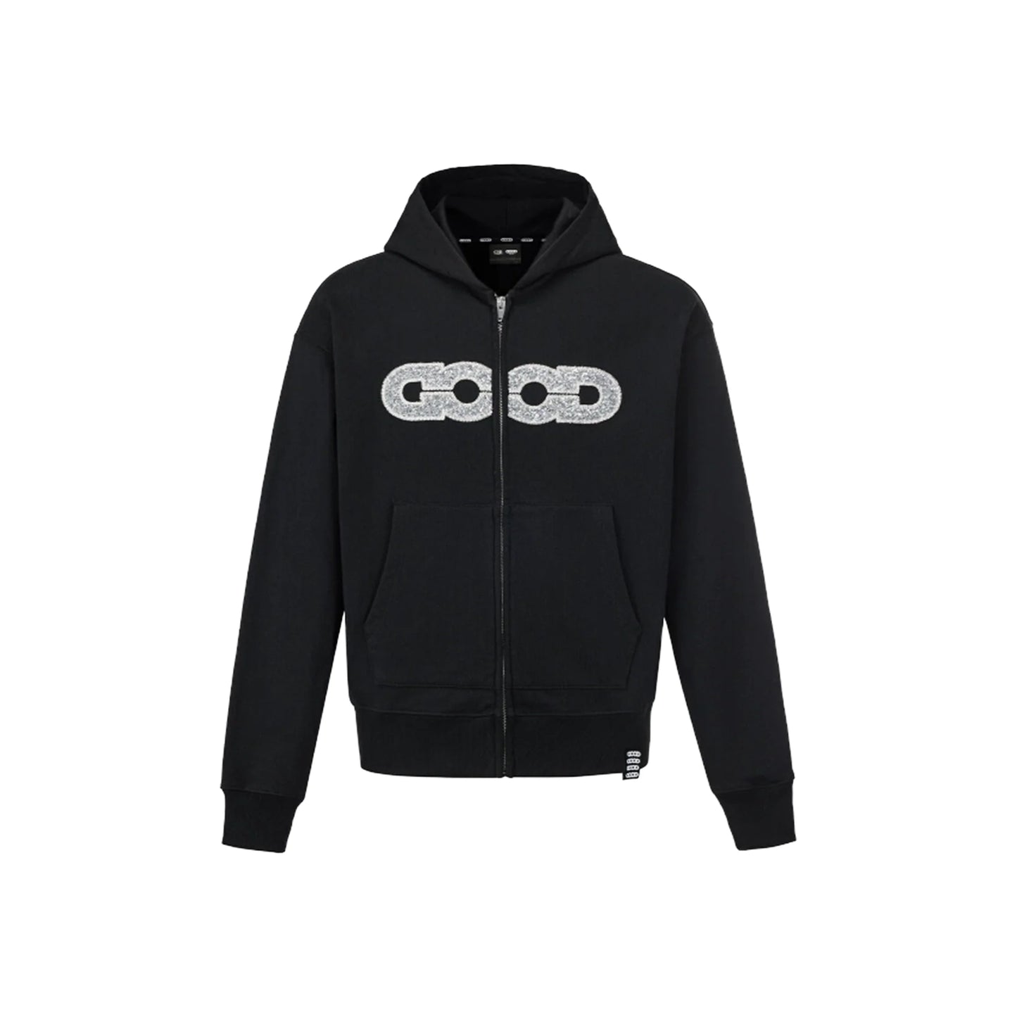 GOODBRAND Good Map Sequin Embroidered Hoodie Black (FW25)