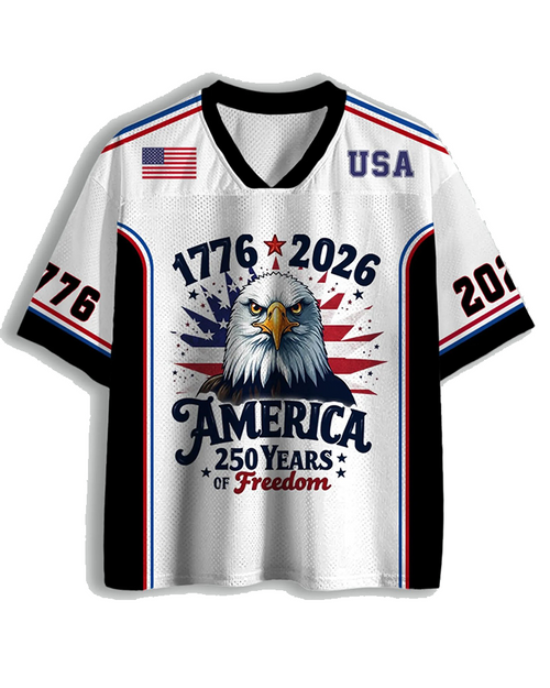TheRetroTee Vintage 250 Years of Freedom American Mesh Jersey