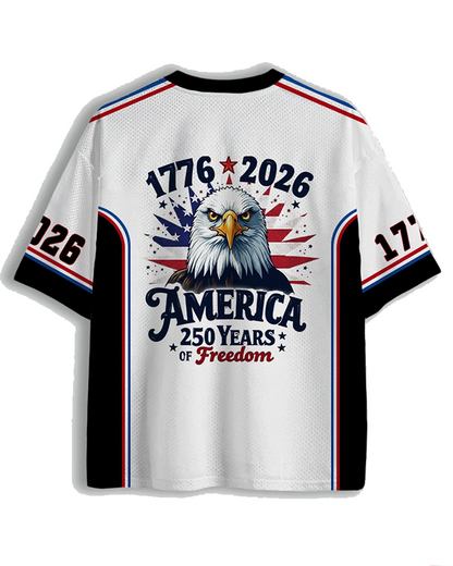 TheRetroTee Vintage 250 Years of Freedom American Mesh Jersey
