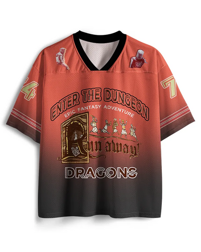 TheRetroTee Run Away 1970s Mesh Jersey