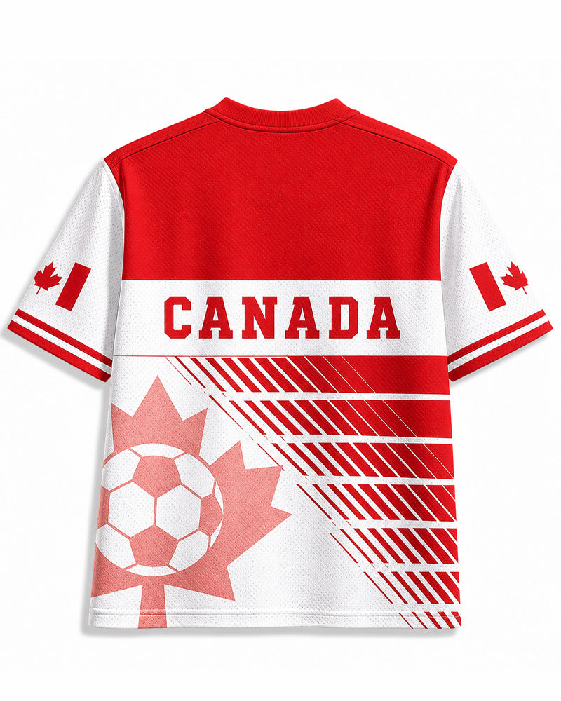 TheRetroTee Vintage Canada Football Fan Mesh Jersey