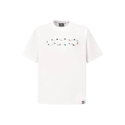 GOODBRAND Gemstone Embellished Logo Tee White (SS26)