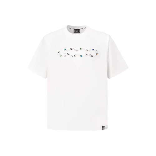 GOODBRAND Gemstone Embellished Logo Tee White (SS26)