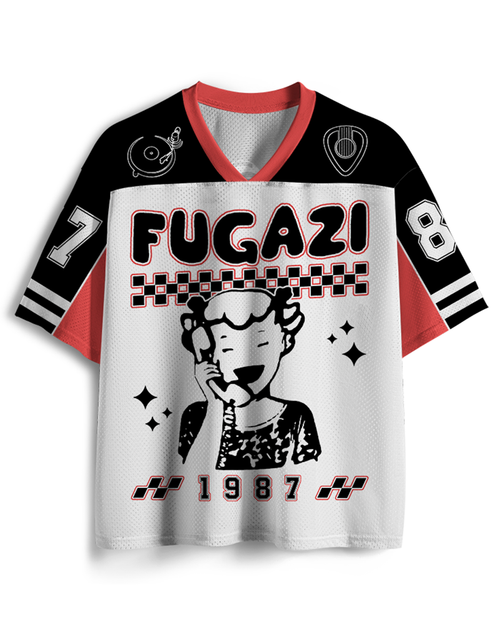 TheRetroTee 1980s DC Hardcore Phone Girl Mesh Jersey