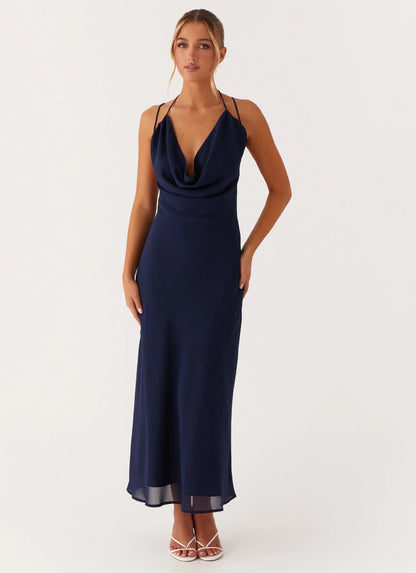 Clover Club Maxi Dress - Navy