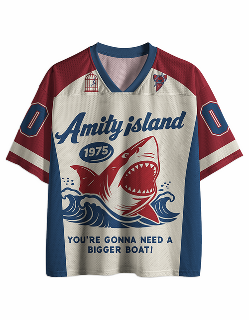 TheRetroTee Seaside Harbor 1970s Mesh Jersey