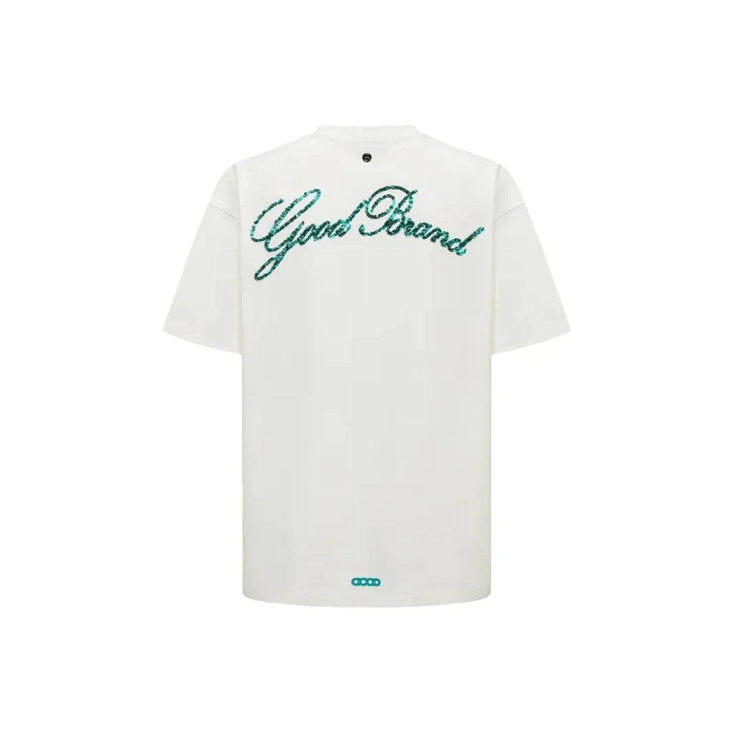 GOODBRAND Island Coconut Forest Sequin Embroidered Tee White (SS25)