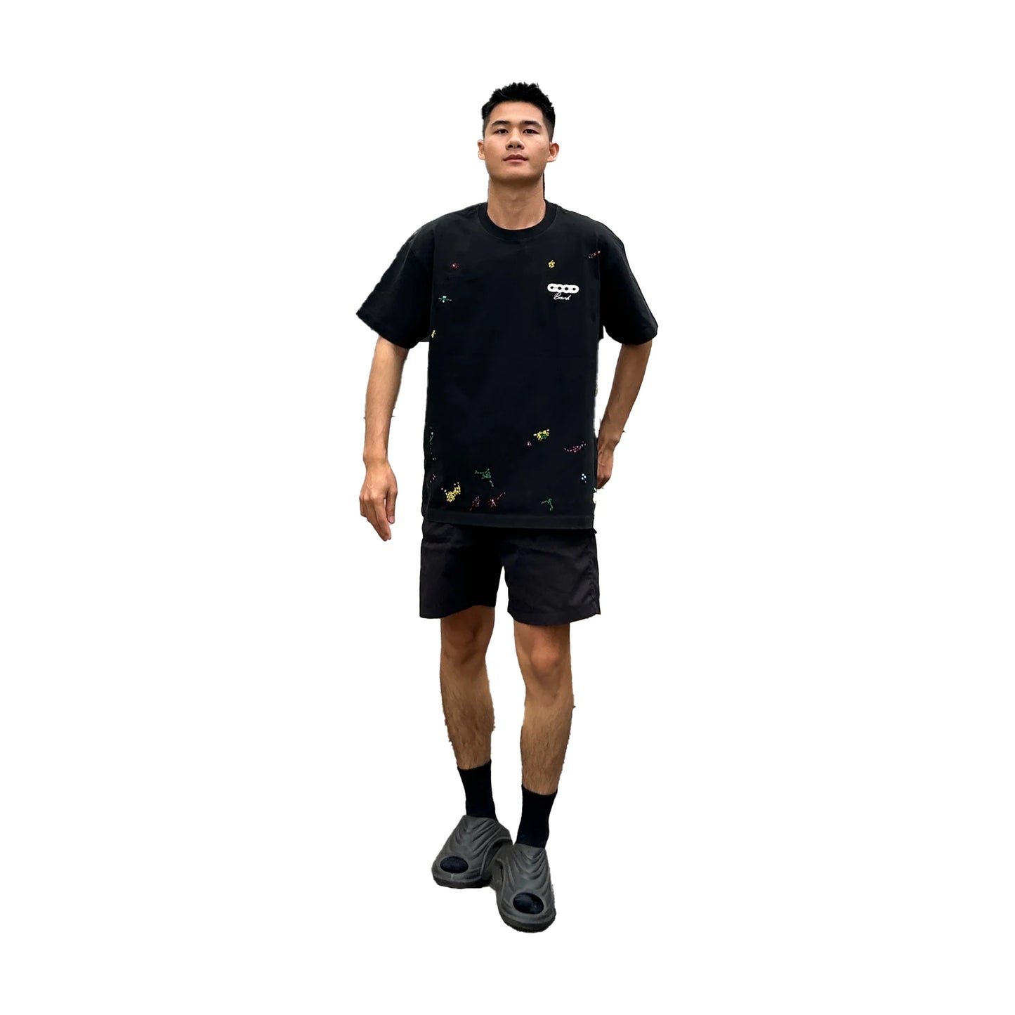 GOODBRAND Dopamine Tube Beaded Tee Black (SS25)