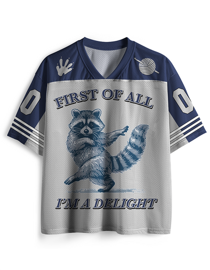 TheRetroTee First Of All, I'm A Delight 1980s Mesh Jersey