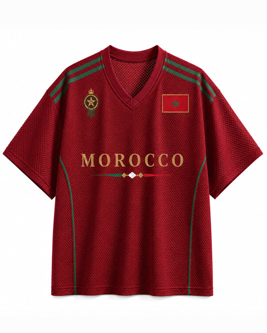 TheRetroTee Personalized Morocco Soccer Mesh Jersey