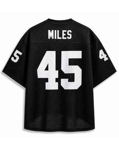 TheRetroTee Texas Sports Movie-Inspired #45 Black Football Mesh Jersey