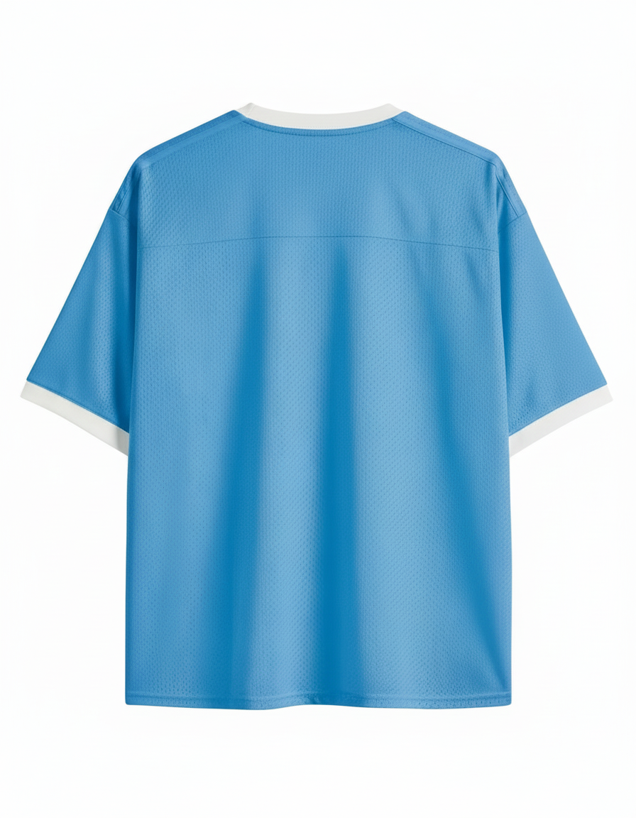 TheRetroTee Vintage Striped #8 Soccer Mesh Jersey