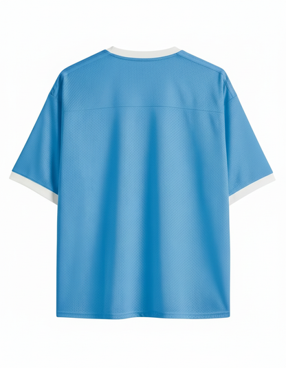 TheRetroTee Vintage Striped #8 Soccer Mesh Jersey