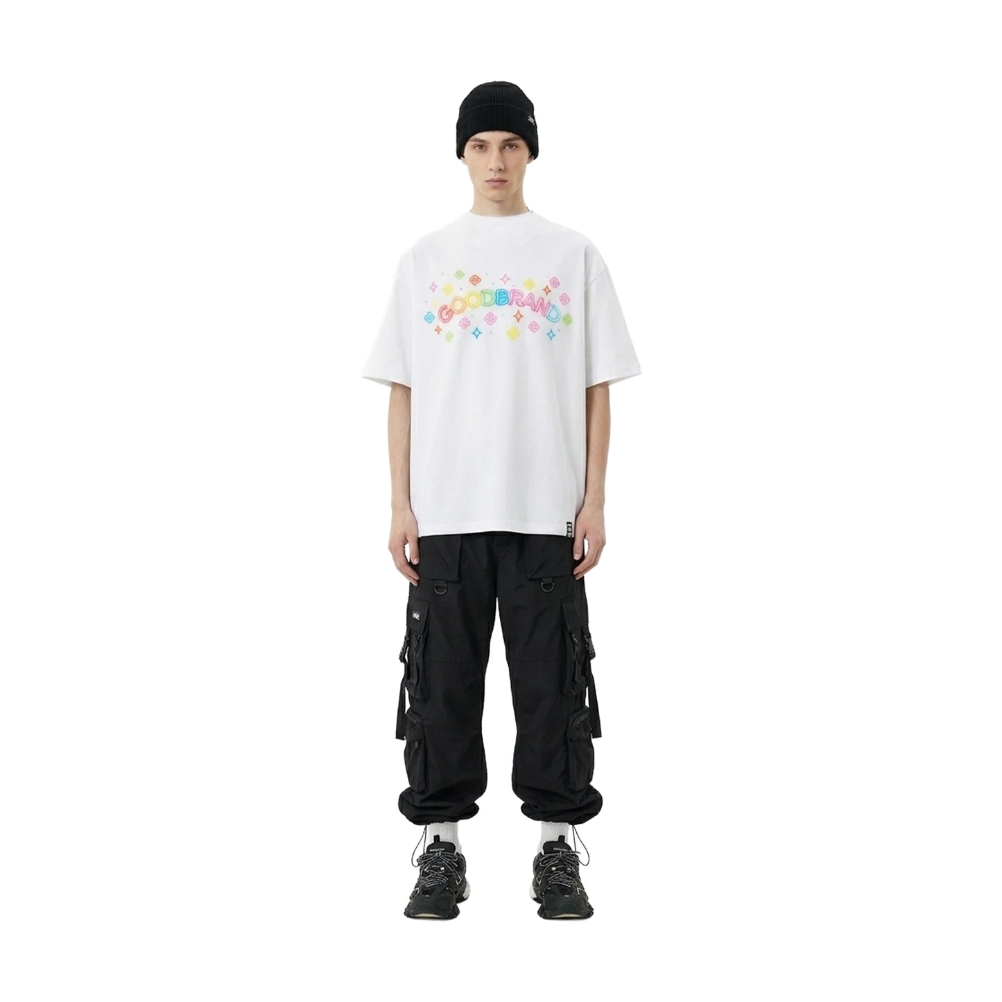 GOODBRAND Colourful Neon Floral Tee White (SS26)