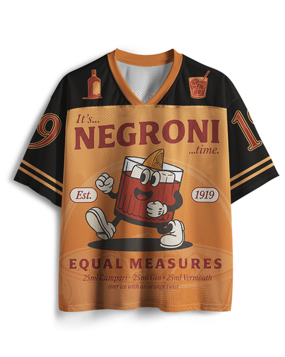 TheRetroTee Negroni Cocktail Raglan Mesh Jersey