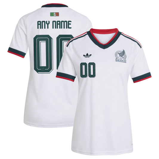 Mexico National Team Women's 2026 Away Replica Custom Jersey - White