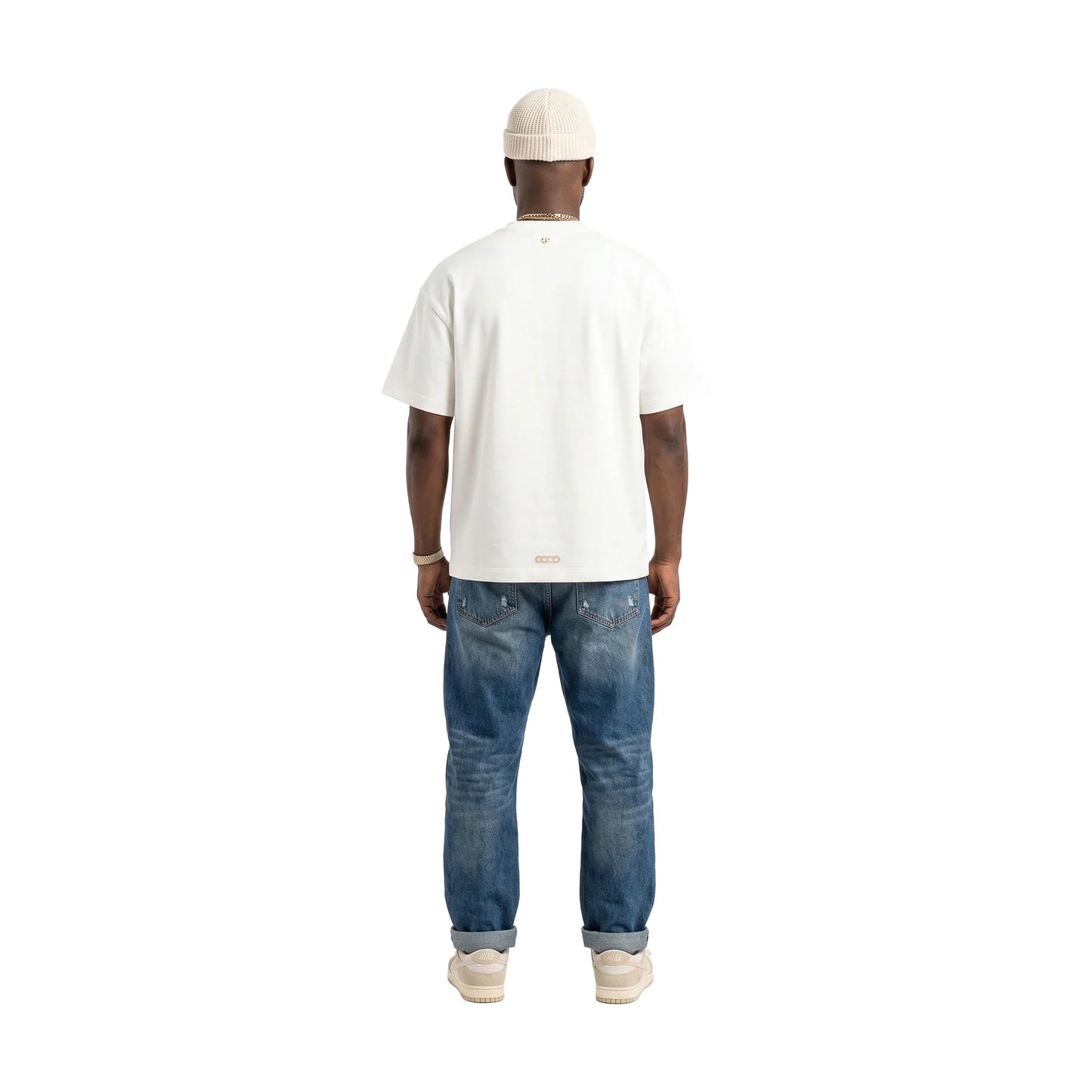 GOODBRAND Slogan Champagne Fragment Tee White (SS26)