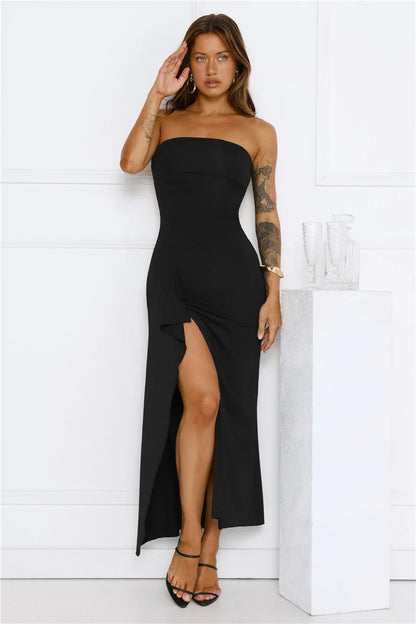 Sunshine Shuffle Strapless Maxi Dress