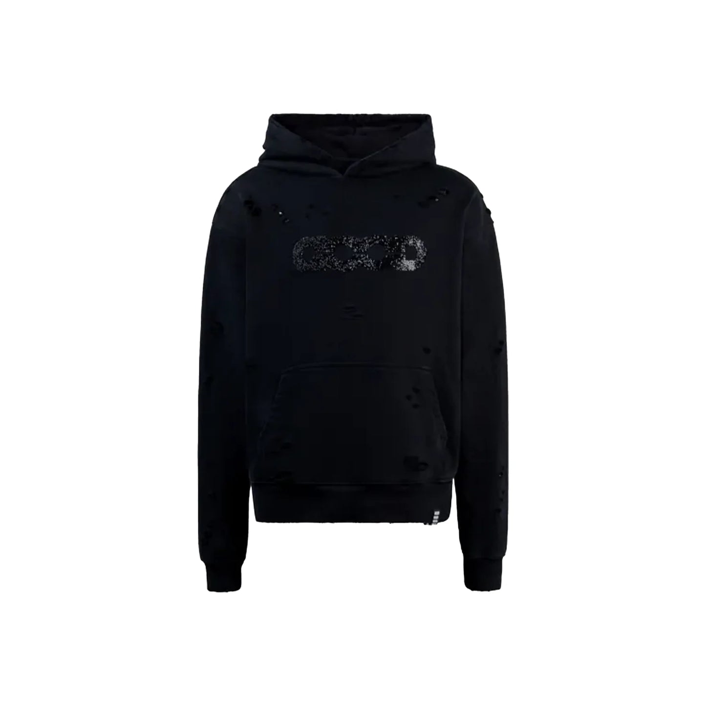 GOODBRAND Diamond Ripped Hoodie Black (FW24)