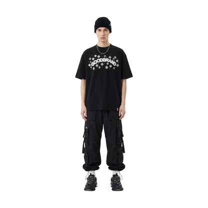 GOODBRAND Colourful Neon Floral Tee Black (SS26)