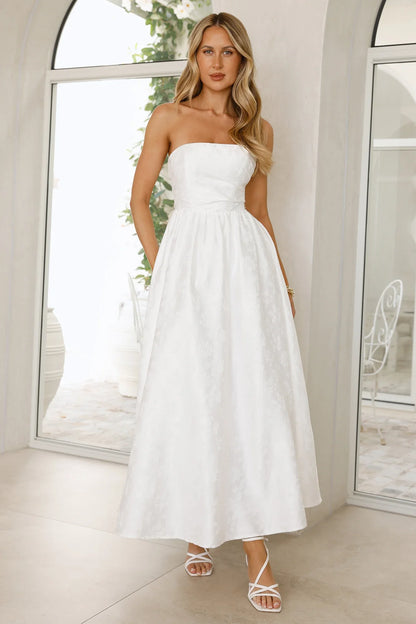 Dancing In Magic Strapless Maxi Dress
