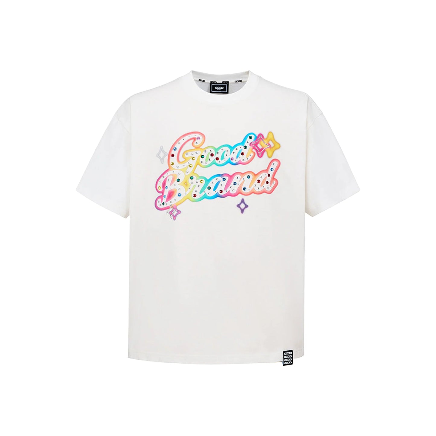 GOODBRAND Colourful Slogan Hot Stamping Tee White (SS26)