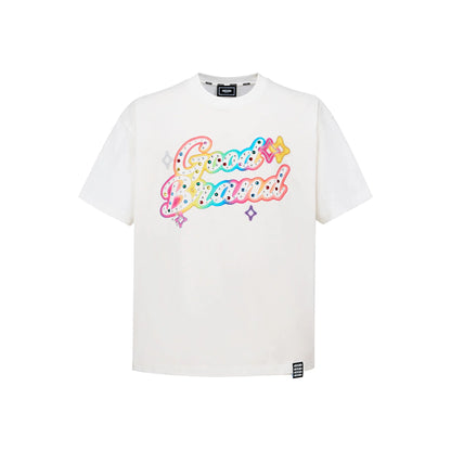 GOODBRAND Colourful Slogan Hot Stamping Tee White (SS26)
