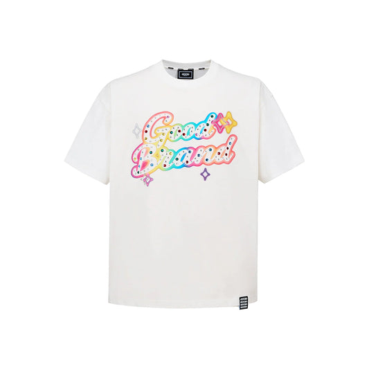 GOODBRAND Colourful Slogan Hot Stamping Tee White (SS26)