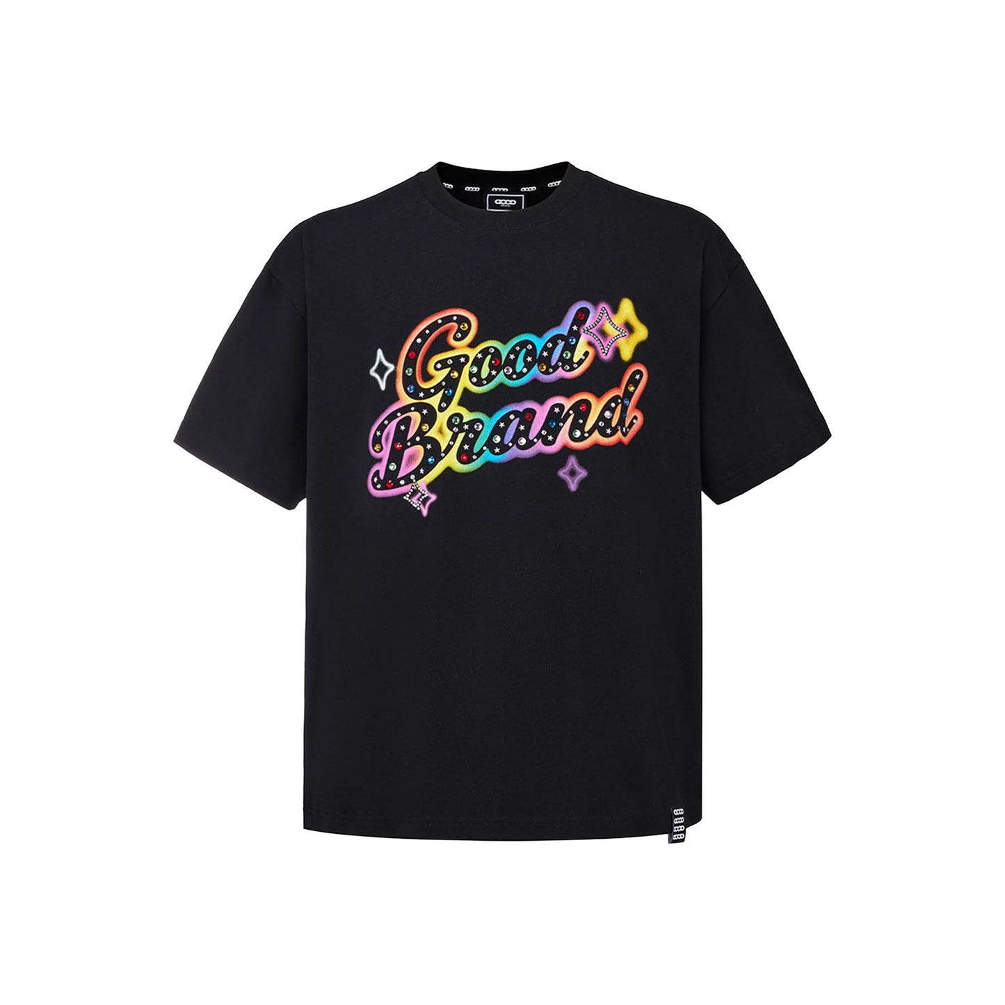 GOODBRAND Colourful Slogan Hot Stamping Tee Black (SS26)