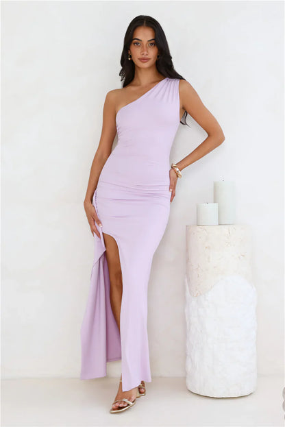 Stay Classy One Shoulder Maxi Dress
