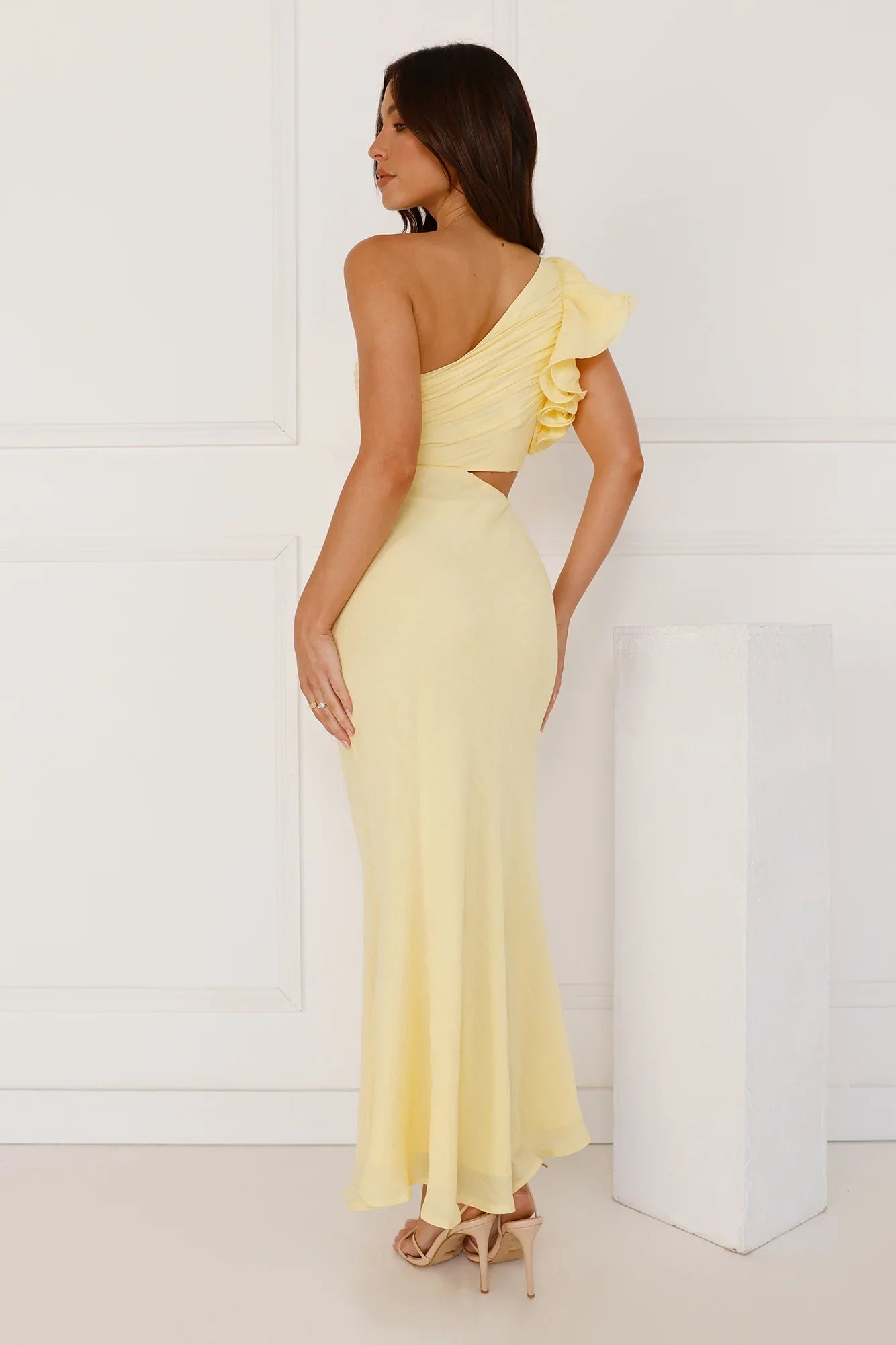 In These Moments One Shoulder Maxi Dress